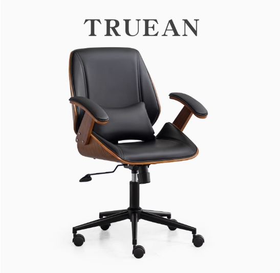 电脑椅家用实木舒适久坐伊姆斯升降转椅职员办公室老板椅子书房椅